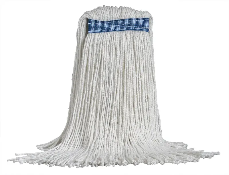 A white mop on a white background.