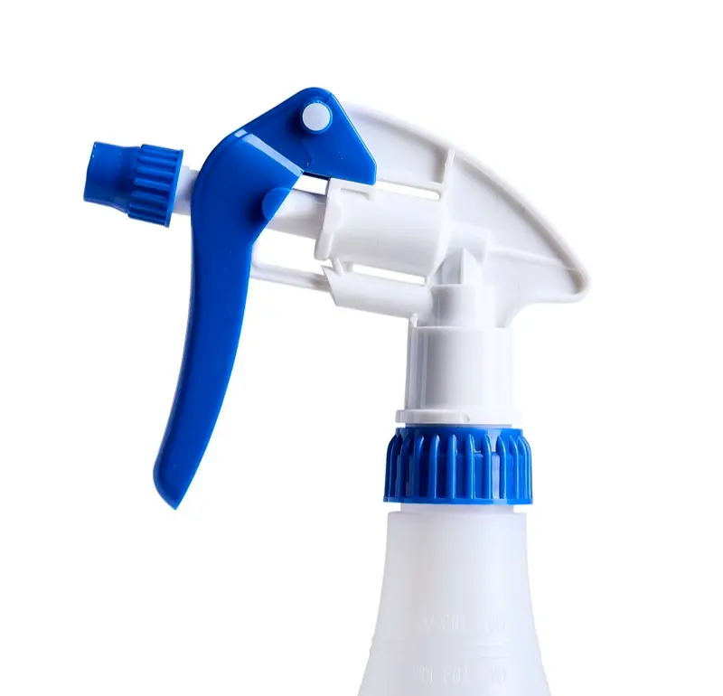 A blue and white sprayer on a white background.