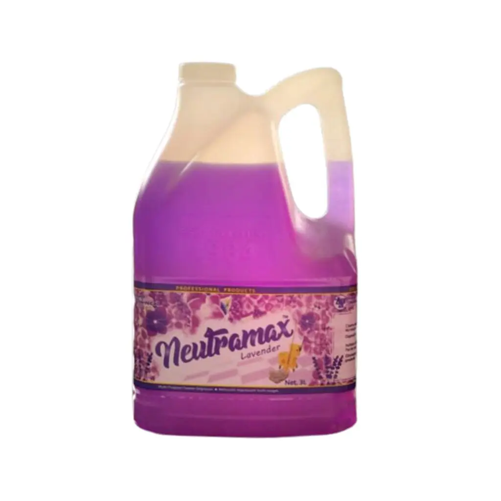 A gallon of laundry detergent with lavender in it.